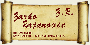 Žarko Rajanović vizit kartica